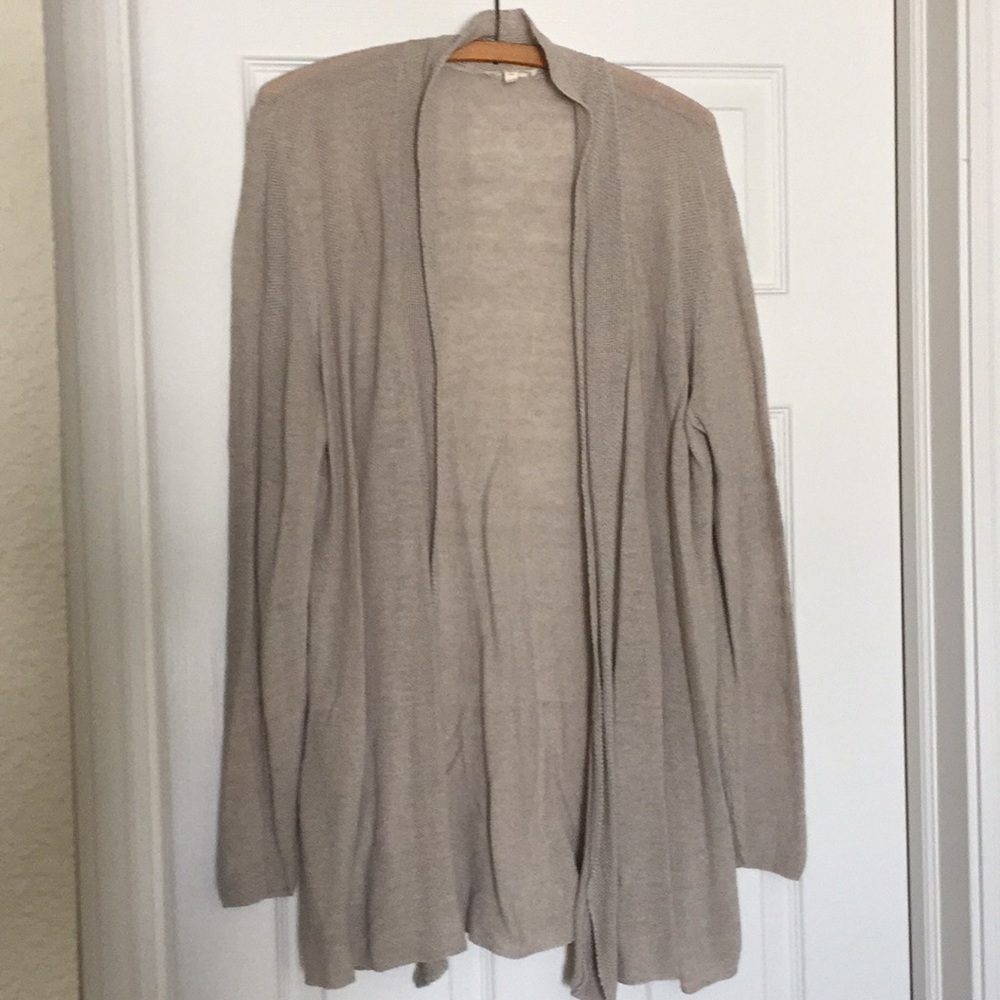 Eileen Fisher tan summer cardigan